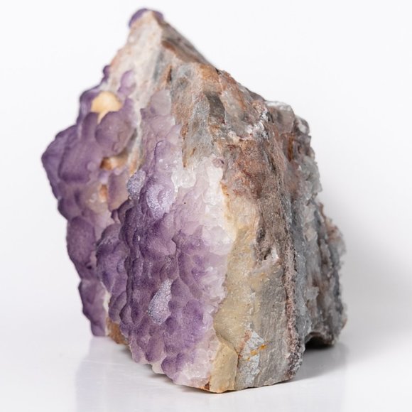 Giant 3+ Lbs! Frosty Purple Fluorite & Druzy Quartz Cluster - Picture 6 of 7